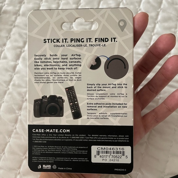 NEW Case-Mate AirTag Case Sticker Mount AirTag Case and 2 tough Sport - Picture 3 of 13